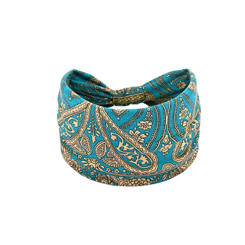 Women's Cotton Bohemian Hair Band with Colorful Design - Image 11