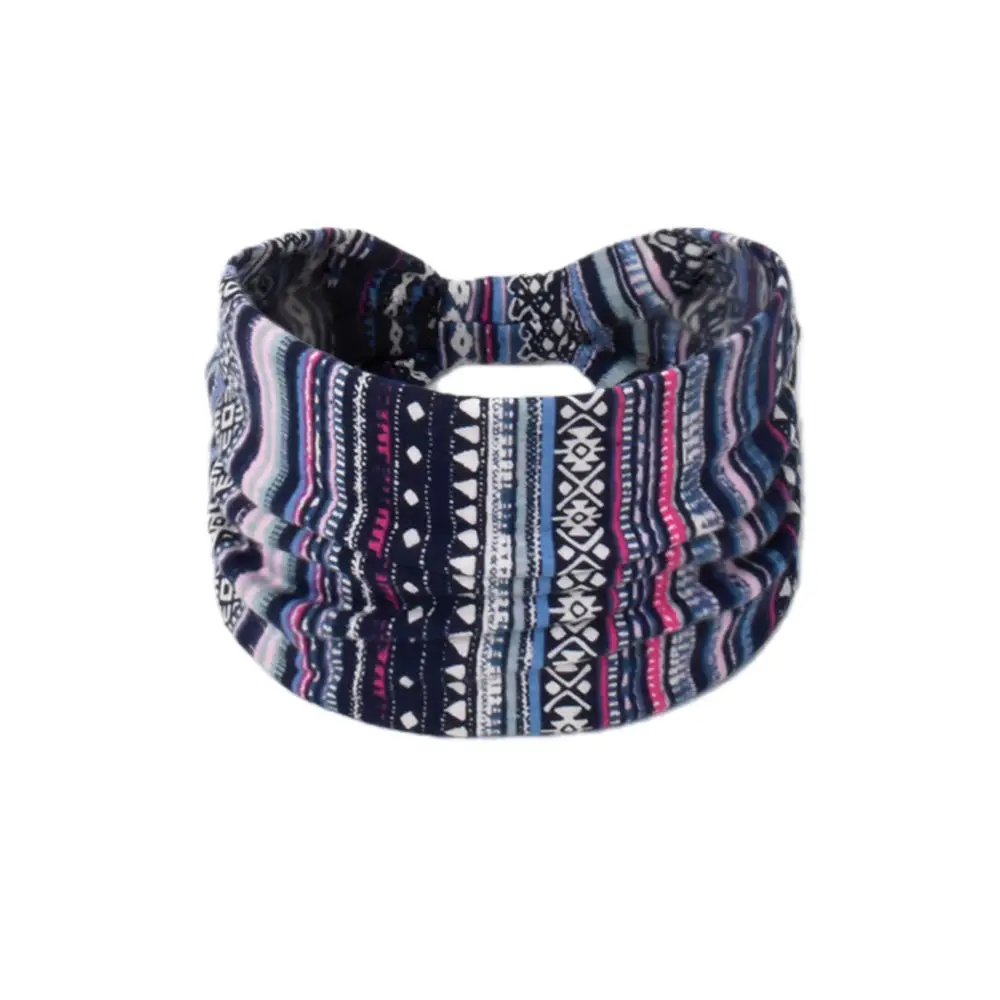 Women's Cotton Bohemian Hair Band with Colorful Design - Image 12