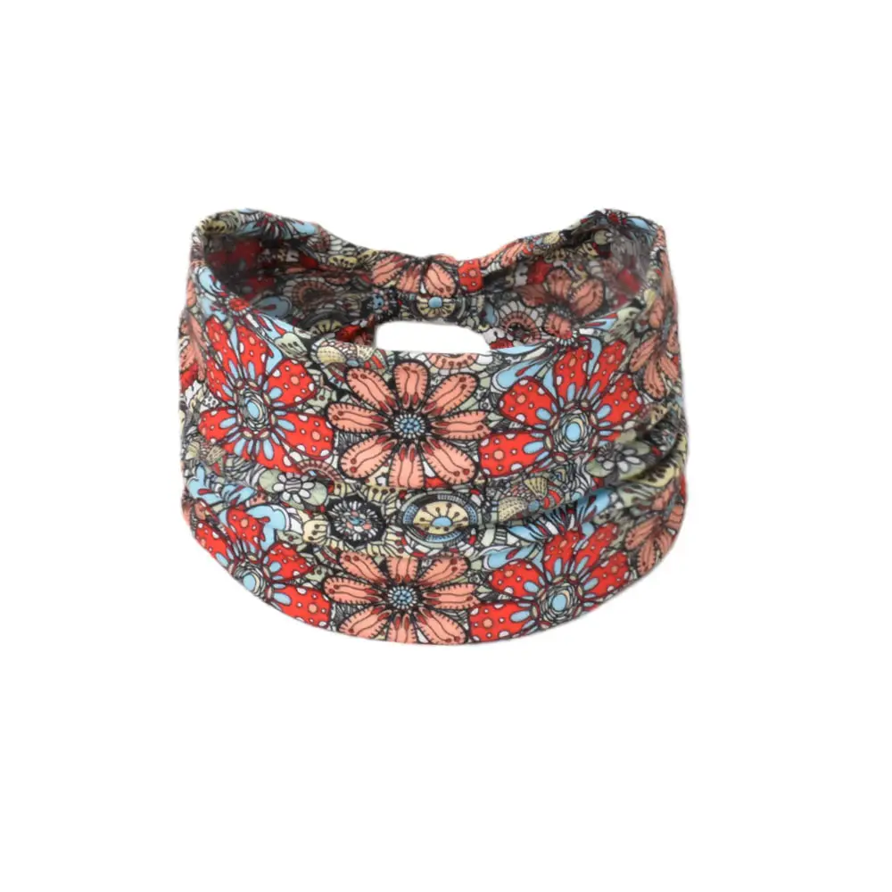 Women's Cotton Bohemian Hair Band with Colorful Design - Image 126