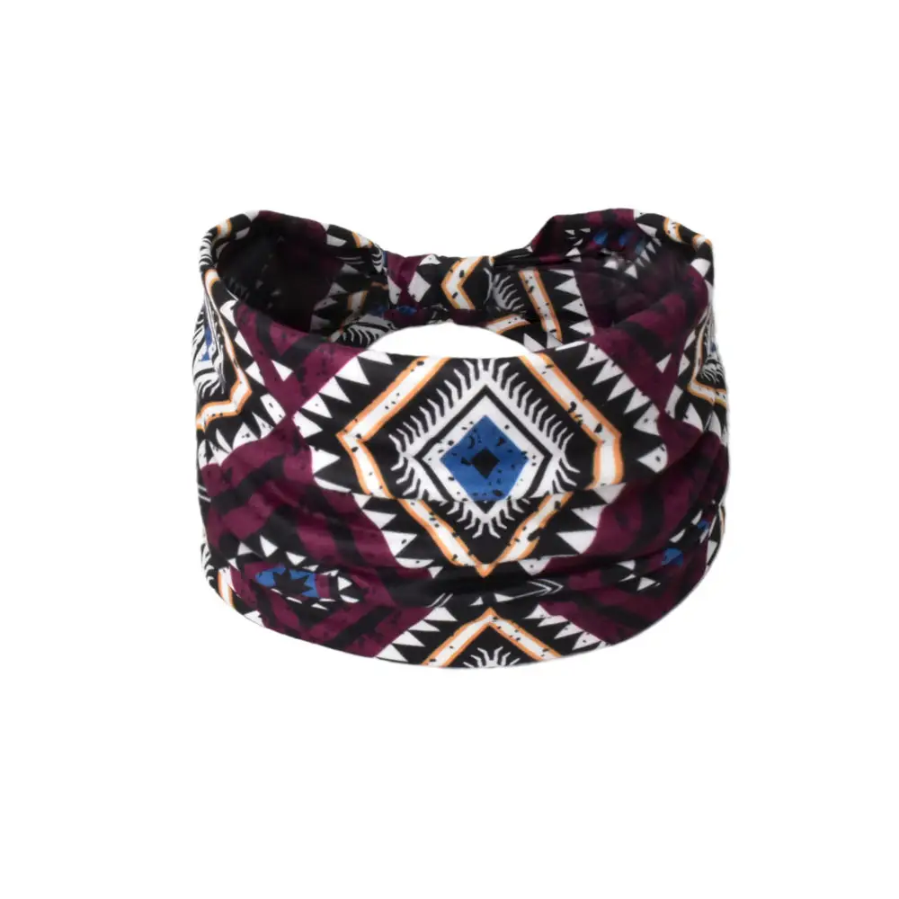 Women's Cotton Bohemian Hair Band with Colorful Design - Image 129