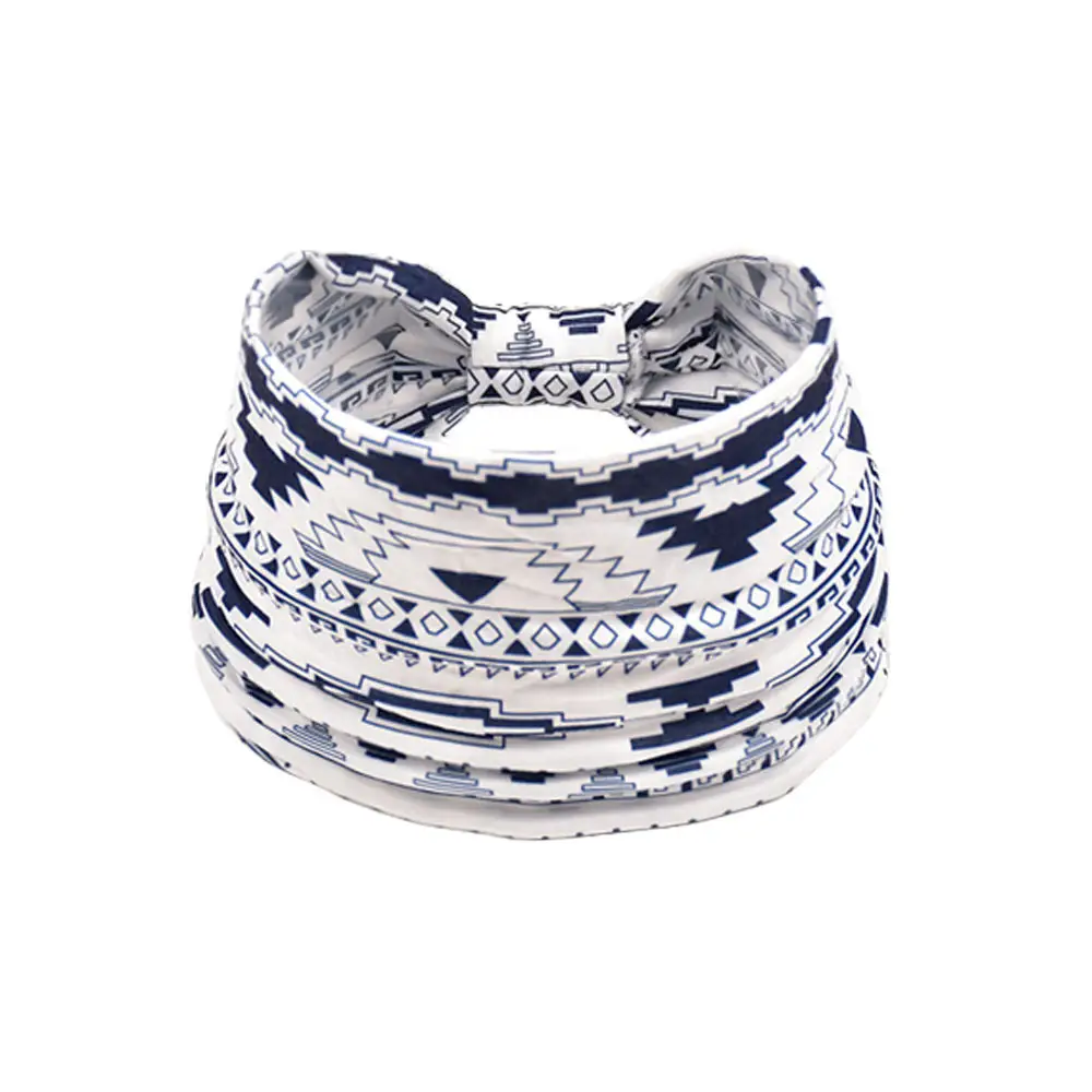 Women's Cotton Bohemian Hair Band with Colorful Design - Image 17