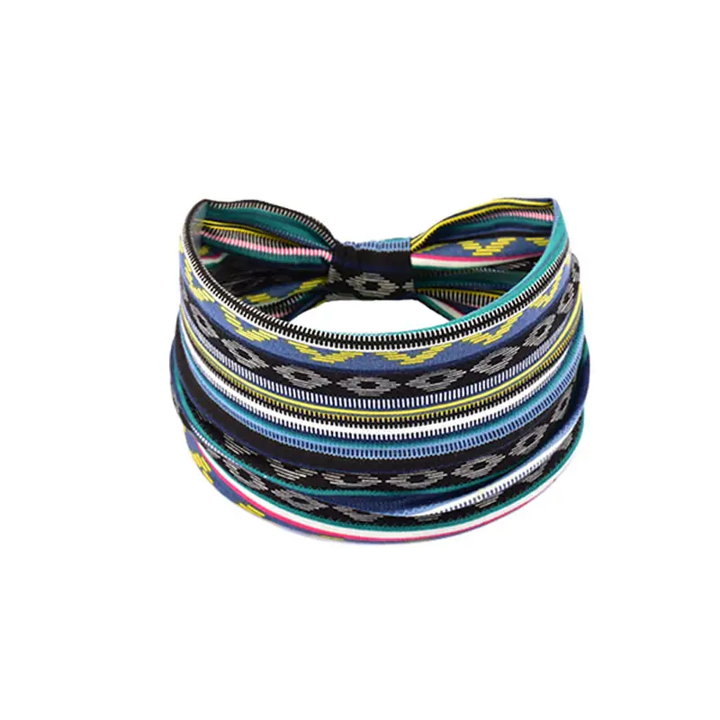 Women's Cotton Bohemian Hair Band with Colorful Design - Image 18