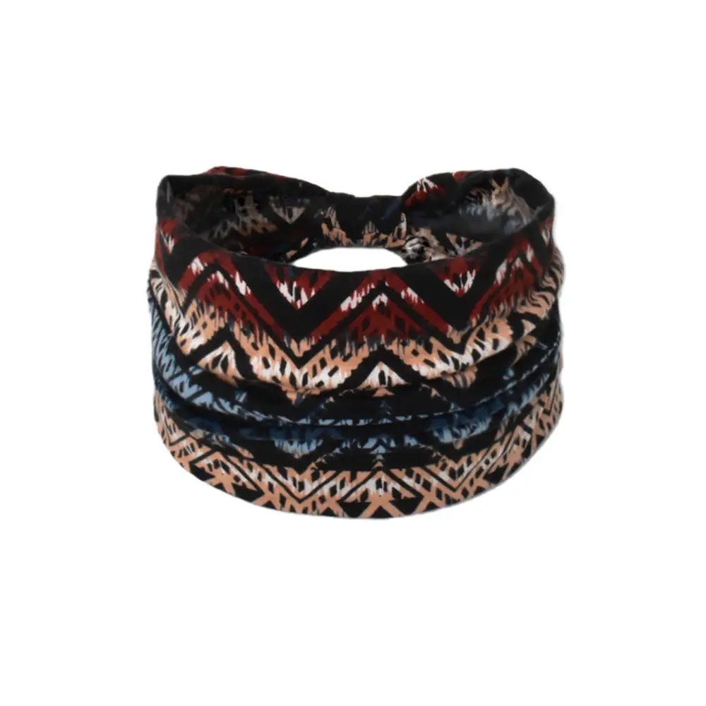 Women's Cotton Bohemian Hair Band with Colorful Design - Image 21
