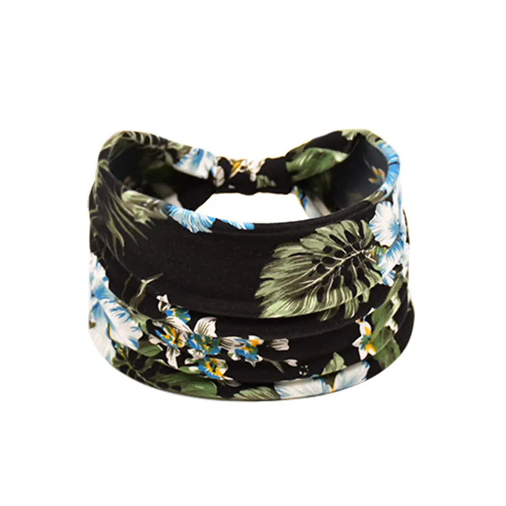 Women's Cotton Bohemian Hair Band with Colorful Design - Image 34
