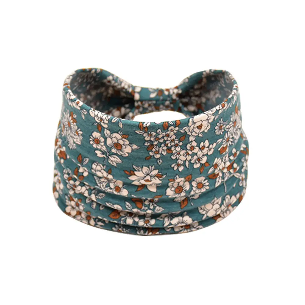 Women's Cotton Bohemian Hair Band with Colorful Design - Image 38
