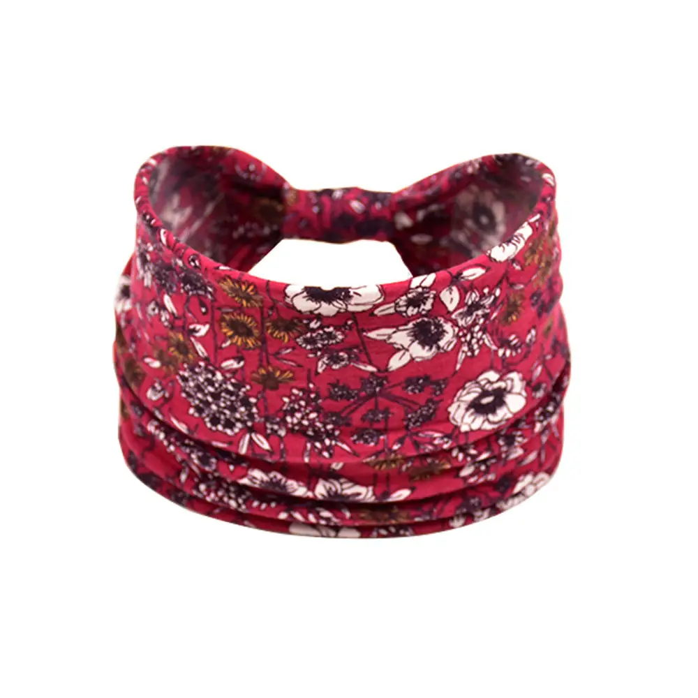 Women's Cotton Bohemian Hair Band with Colorful Design - Image 39