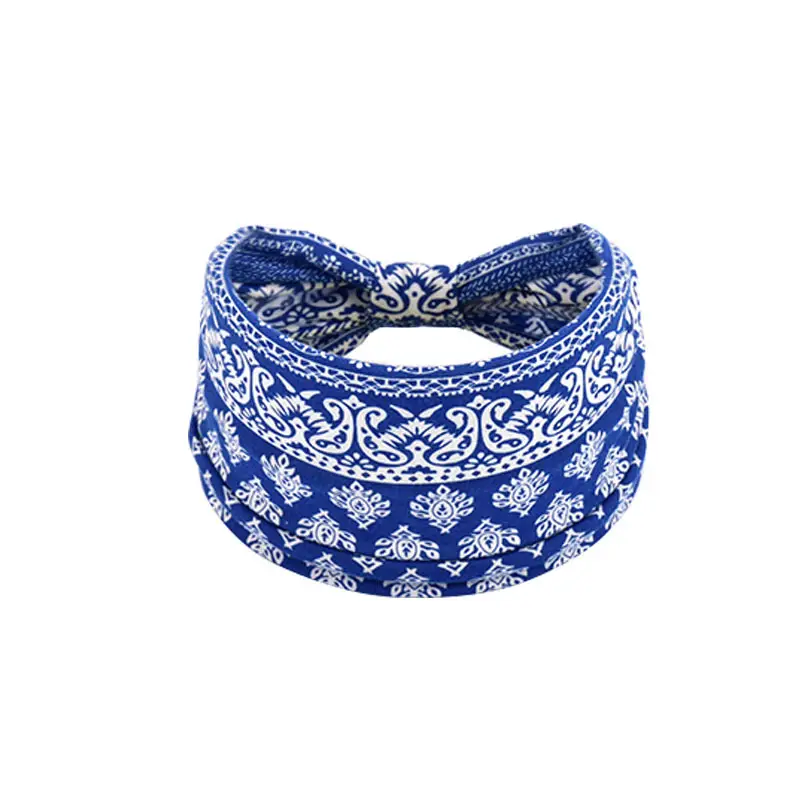 Women's Cotton Bohemian Hair Band with Colorful Design - Image 44