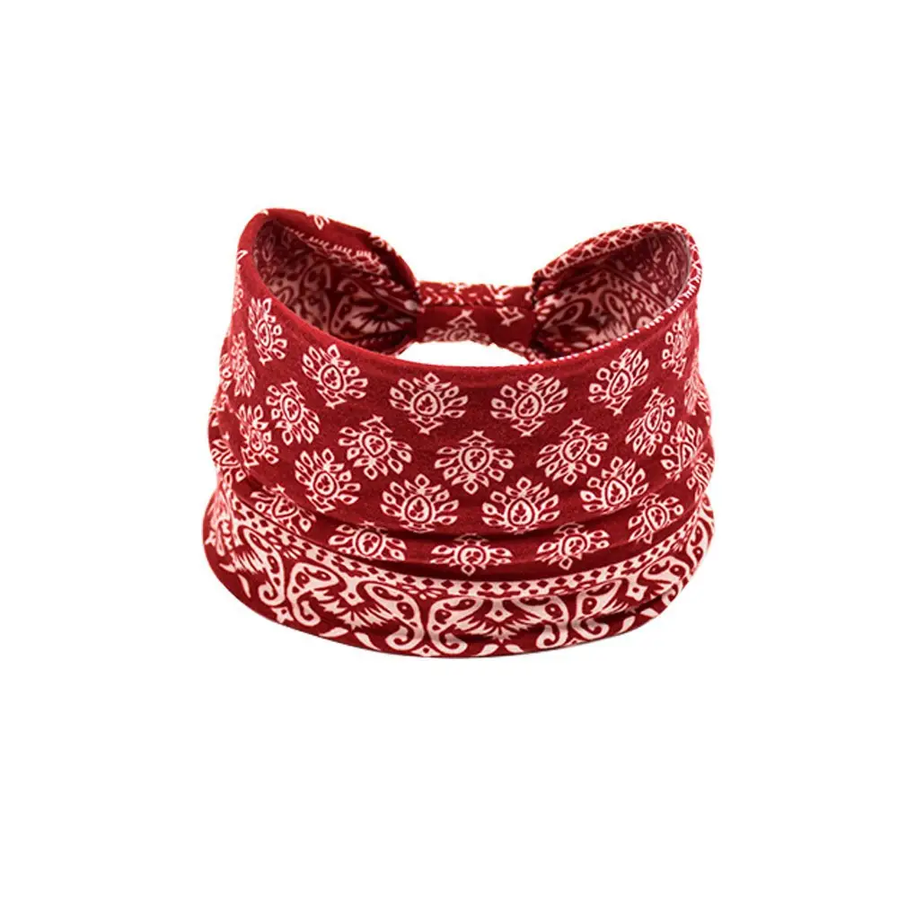 Women's Cotton Bohemian Hair Band with Colorful Design - Image 45