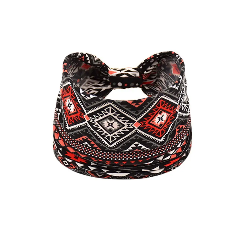 Women's Cotton Bohemian Hair Band with Colorful Design - Image 55