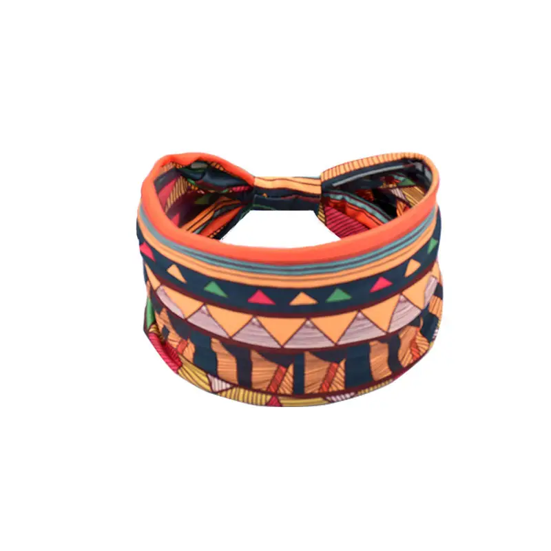 Women's Cotton Bohemian Hair Band with Colorful Design - Image 57