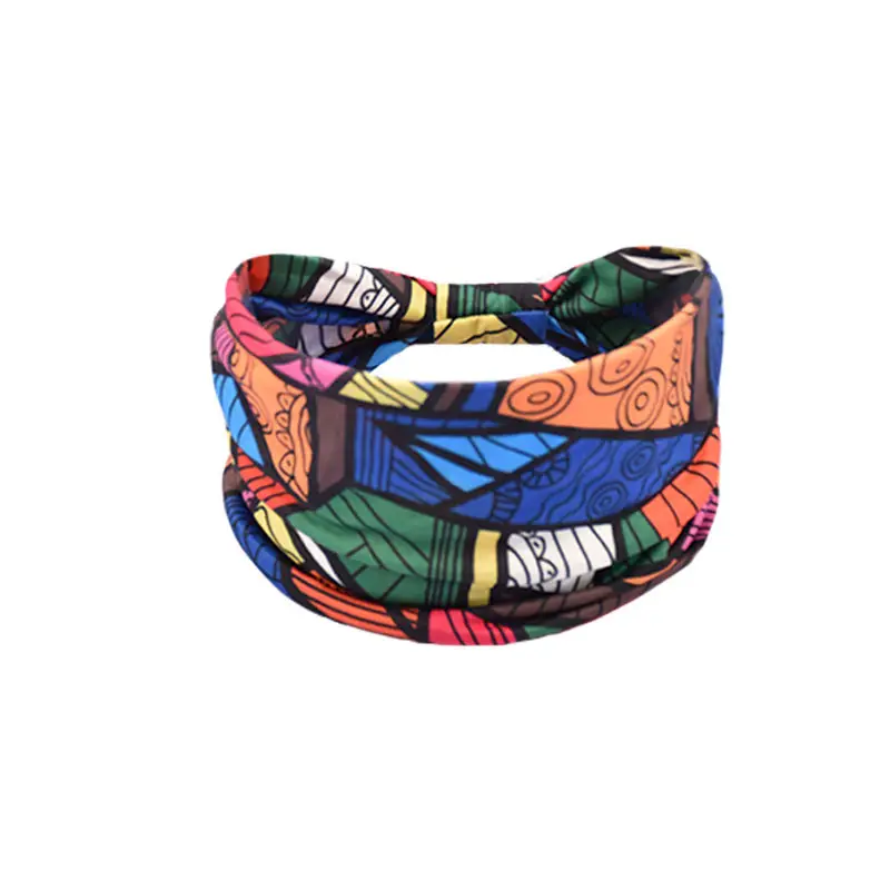 Women's Cotton Bohemian Hair Band with Colorful Design - Image 58