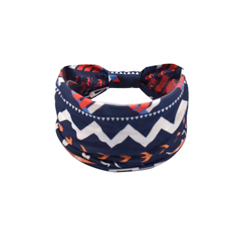 Women's Cotton Bohemian Hair Band with Colorful Design - Image 59