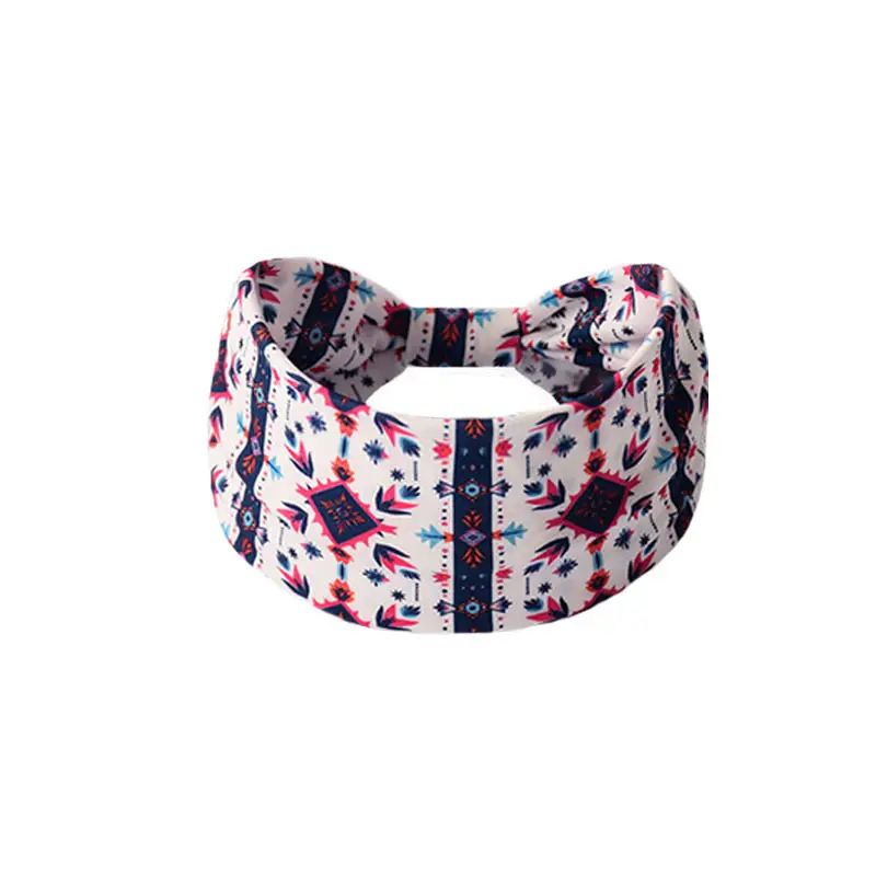 Women's Cotton Bohemian Hair Band with Colorful Design - Image 60