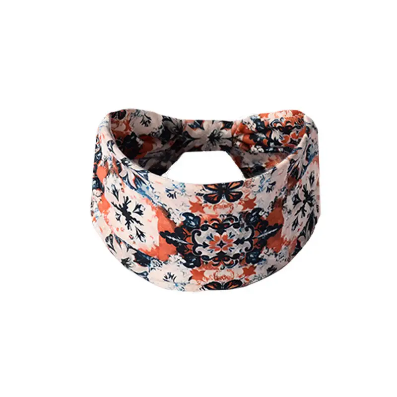 Women's Cotton Bohemian Hair Band with Colorful Design - Image 63