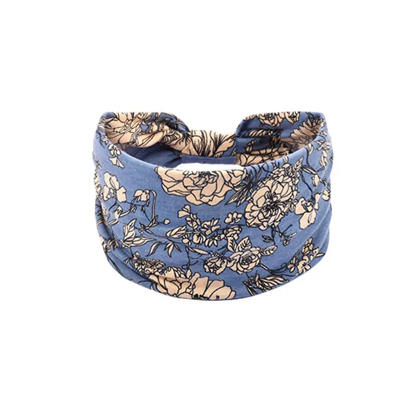 Women's Cotton Bohemian Hair Band with Colorful Design - Image 68