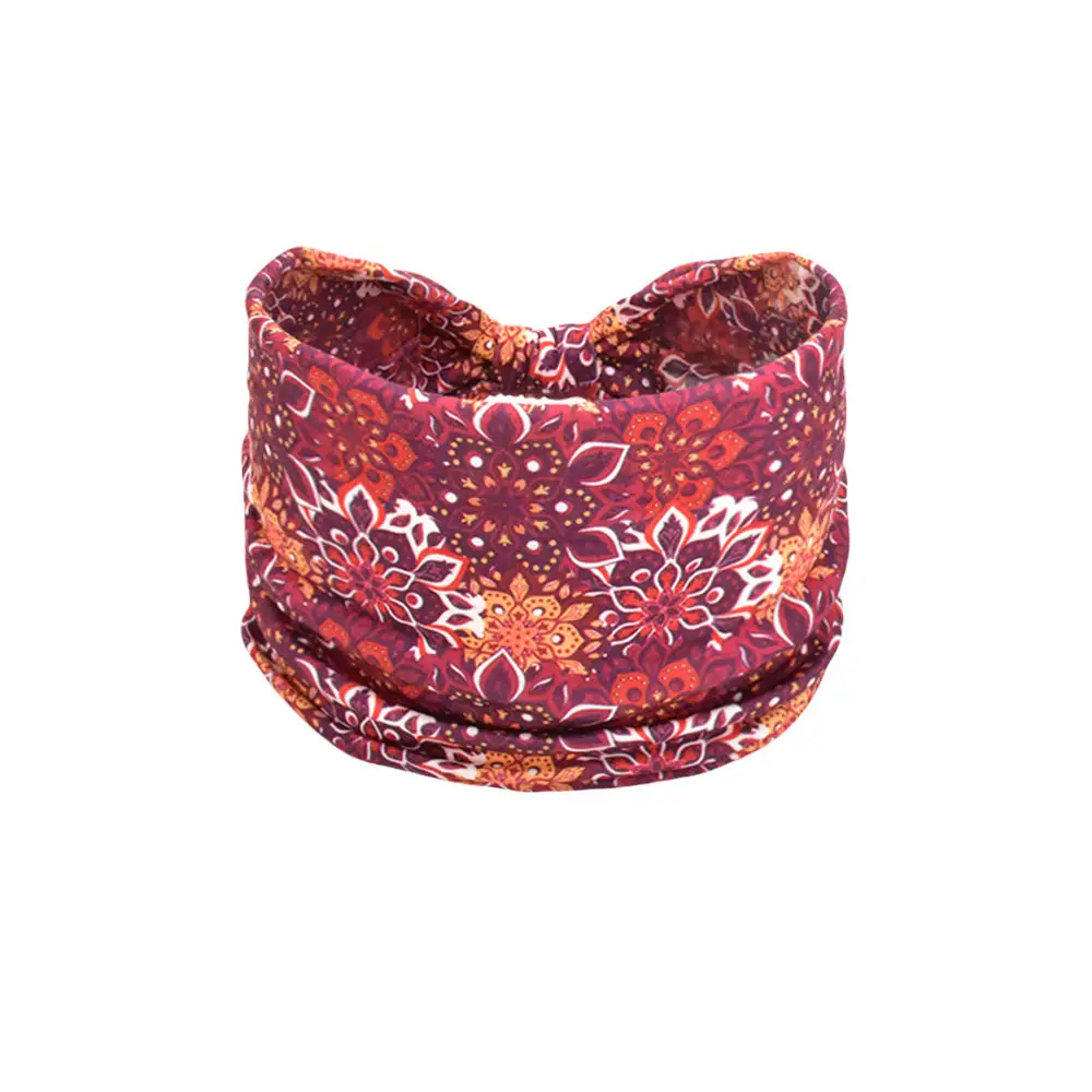 Women's Cotton Bohemian Hair Band with Colorful Design - Image 72