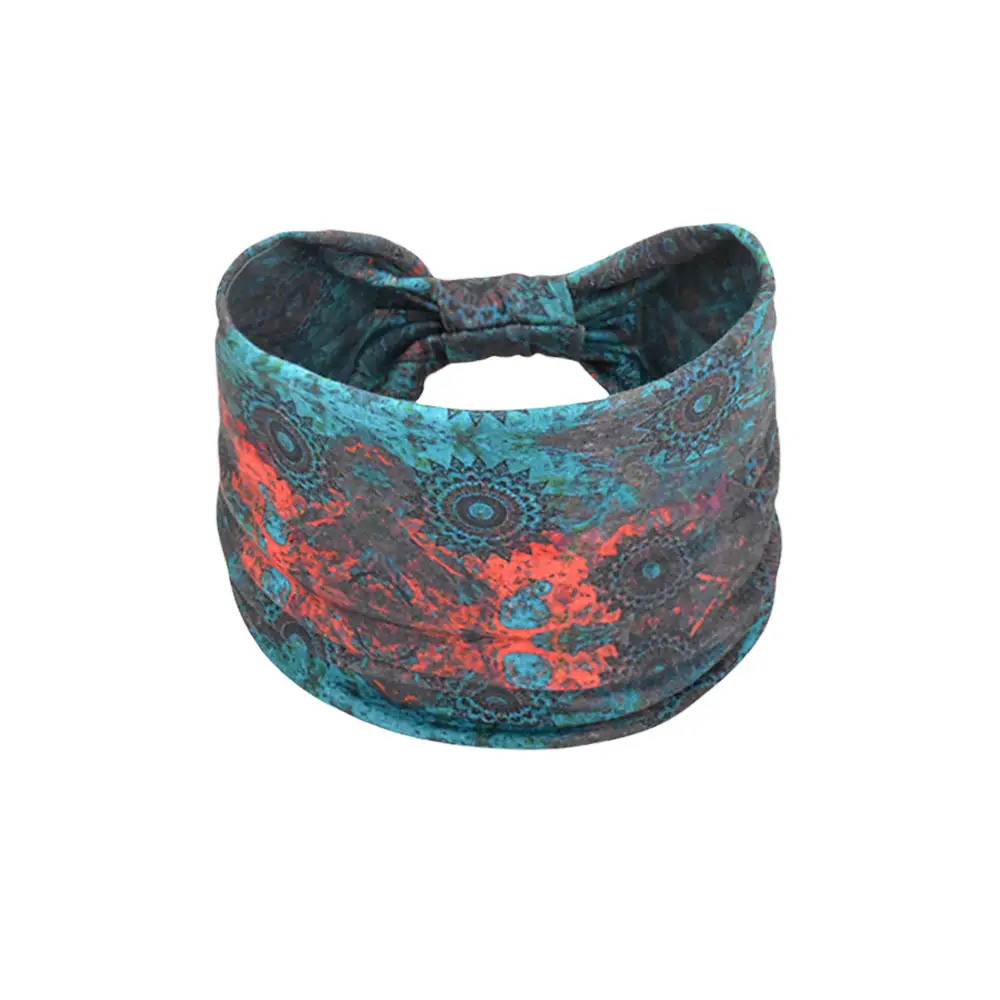 Women's Cotton Bohemian Hair Band with Colorful Design - Image 73
