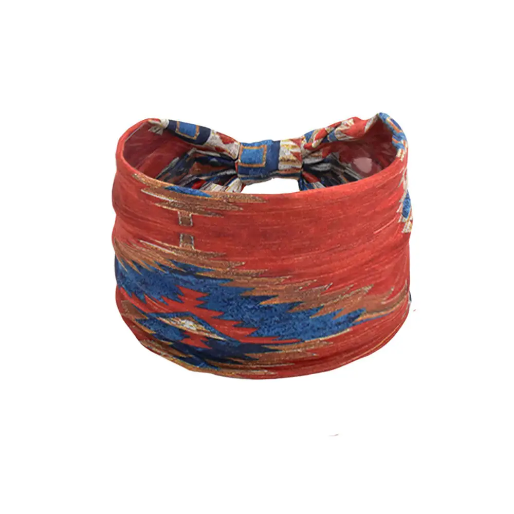 Women's Cotton Bohemian Hair Band with Colorful Design - Image 74