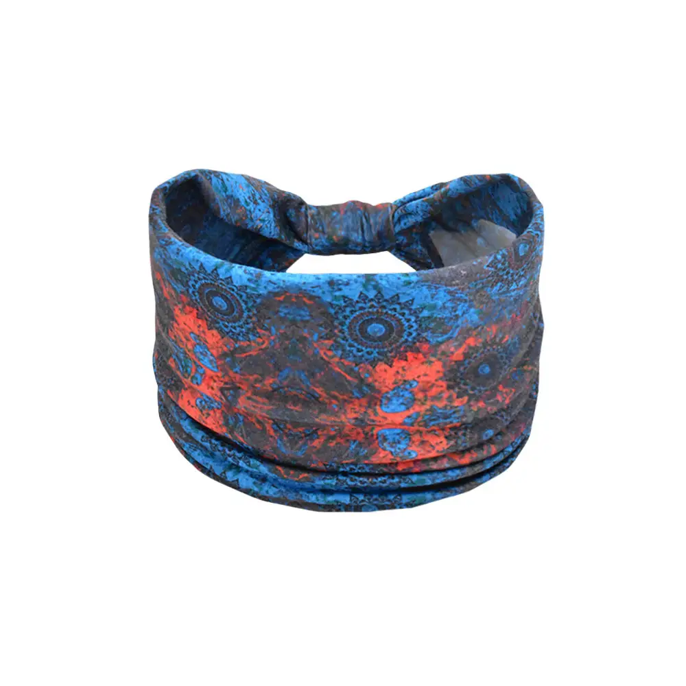 Women's Cotton Bohemian Hair Band with Colorful Design - Image 77