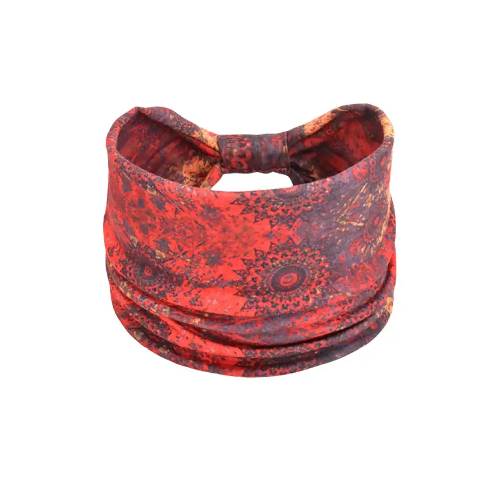 Women's Cotton Bohemian Hair Band with Colorful Design - Image 78