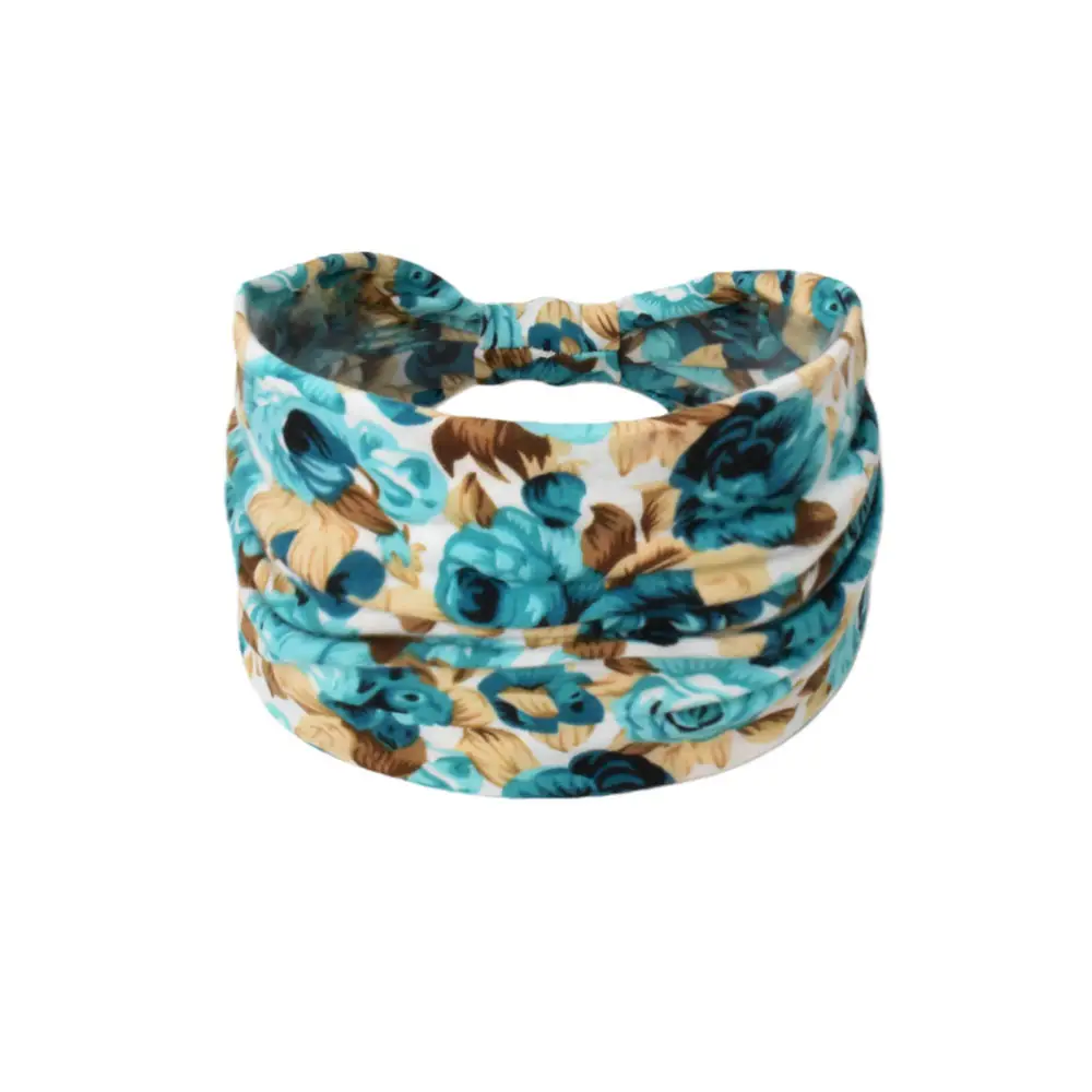Women's Cotton Bohemian Hair Band with Colorful Design - Image 86
