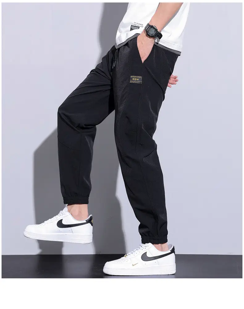 Men Grey Thin Jogger Pants Casual Loose Fit — feature 16