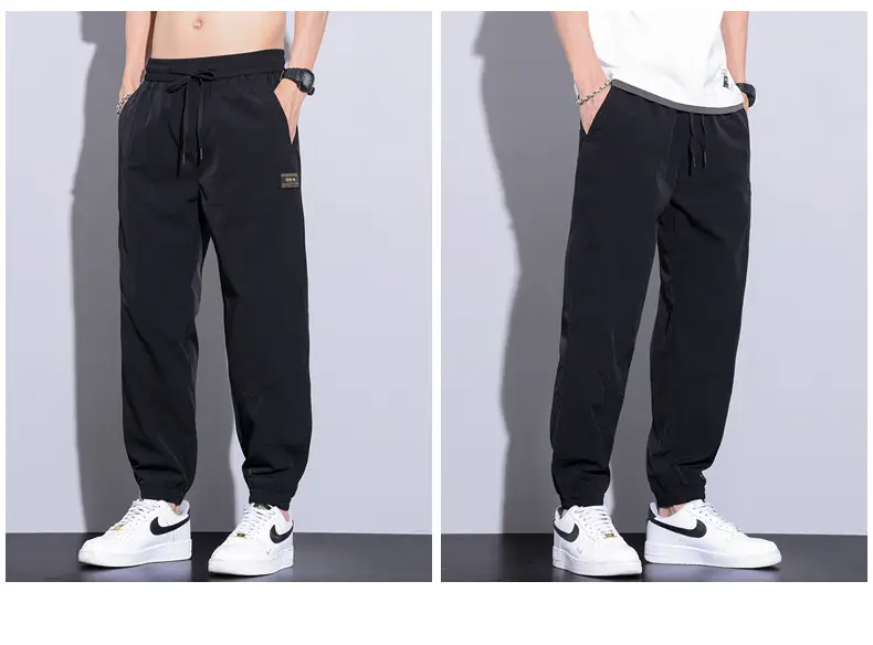 Men Grey Thin Jogger Pants Casual Loose Fit — feature 17