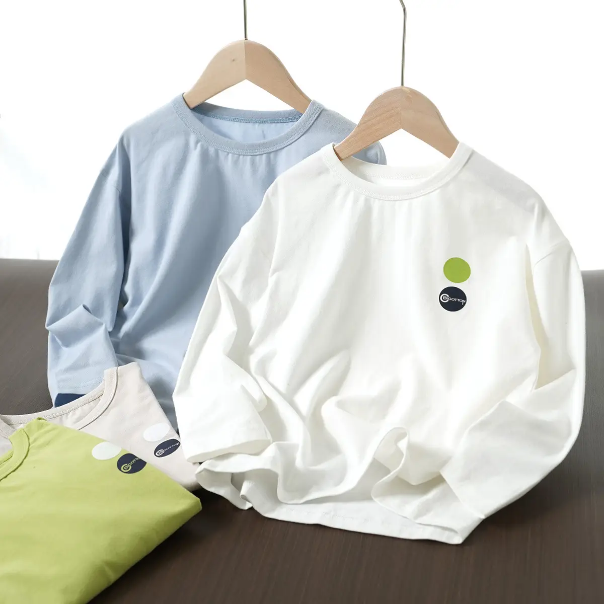 170 Middle Large Boys Girls Cotton Long Sleeve Shirt - Image 5