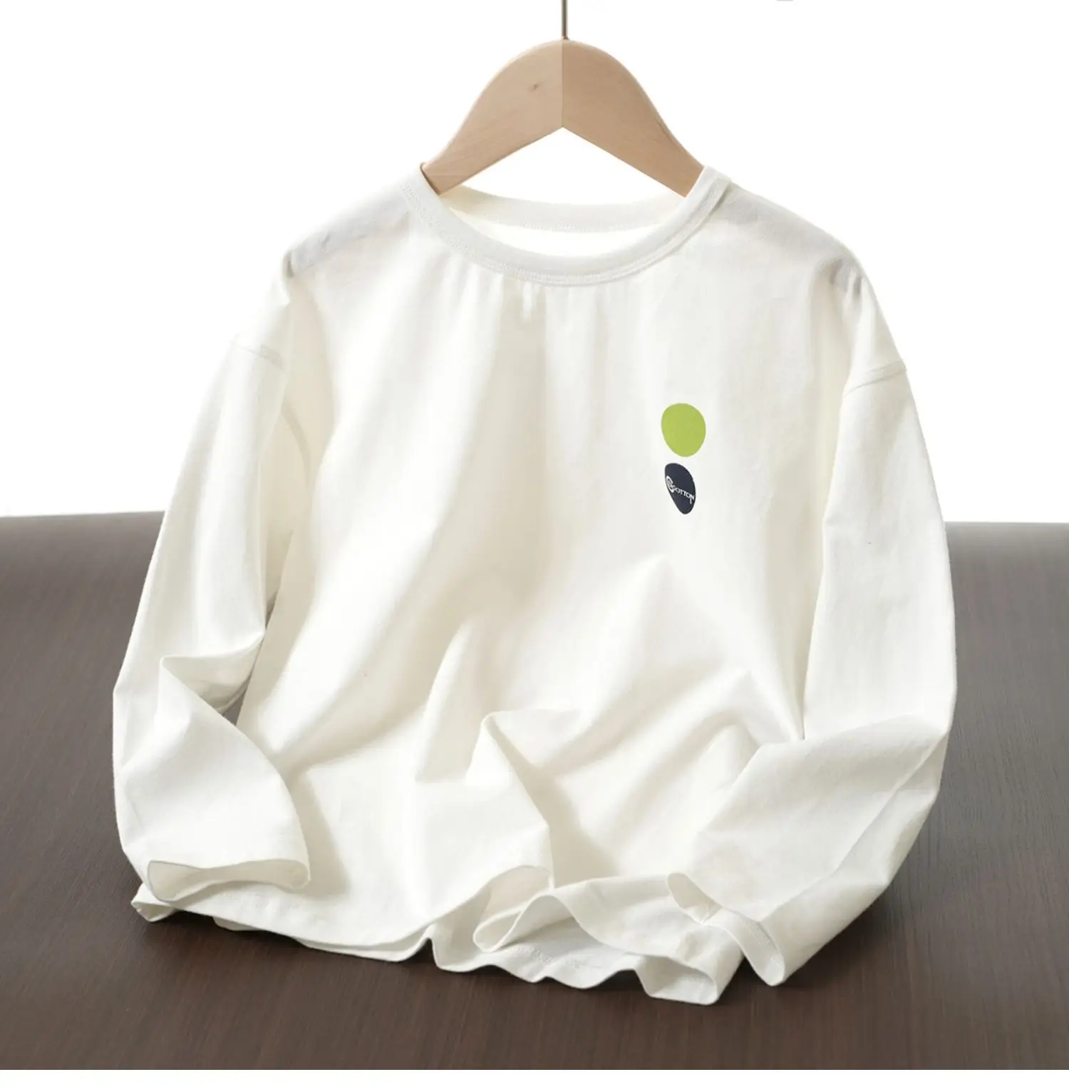 170 Middle Large Boys Girls Cotton Long Sleeve Shirt — feature 6