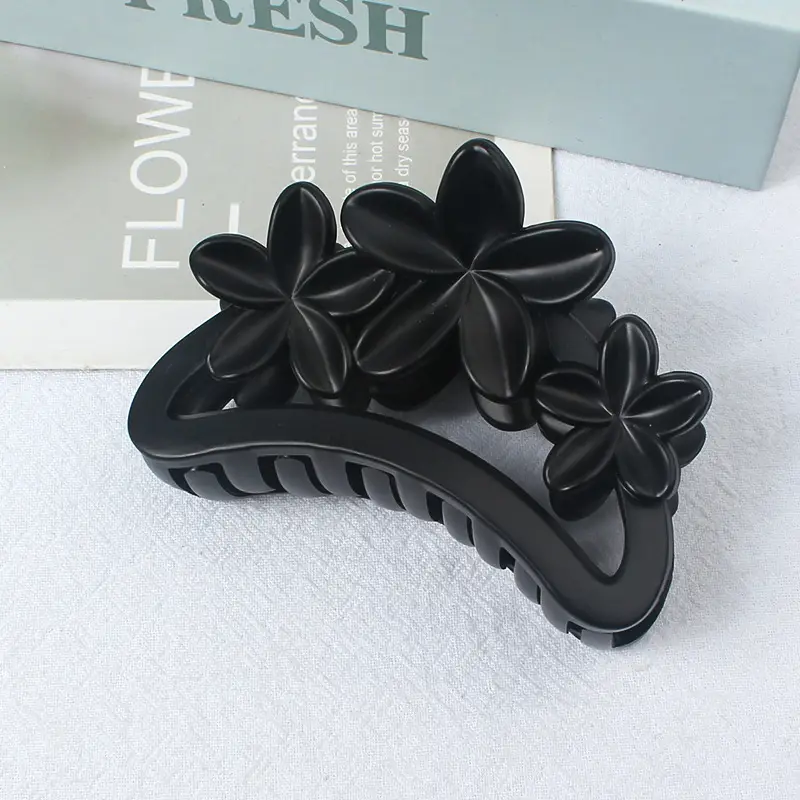 Korean Hair Grip Plates 3 Flower Amber Clips 2024 - Image 4