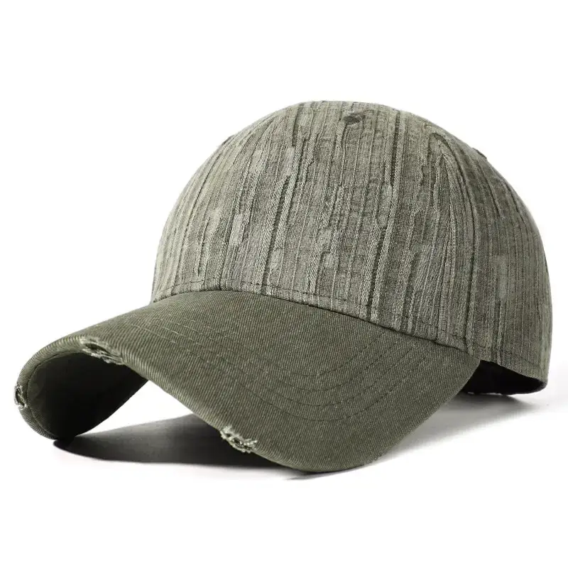 Women Retro Ripped Hard Top Baseball Cap Sunshade Hat - Image 9