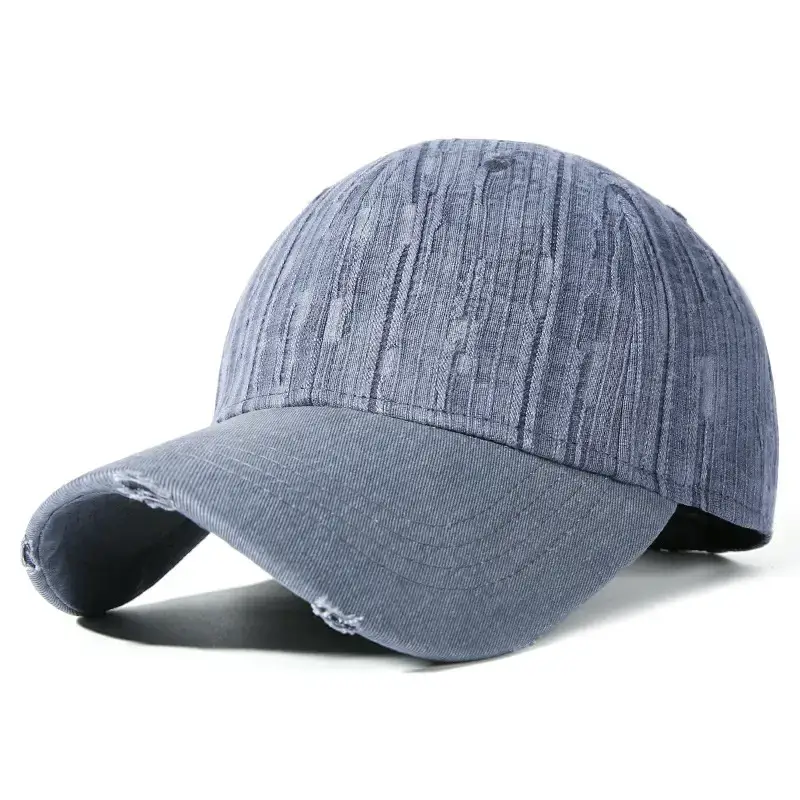 Women Retro Ripped Hard Top Baseball Cap Sunshade Hat - Image 3