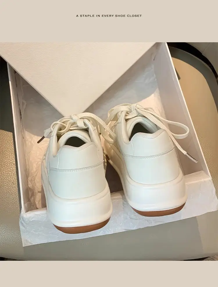 Women's White High-Top Casual Shoes 2024 Spring — feature 9