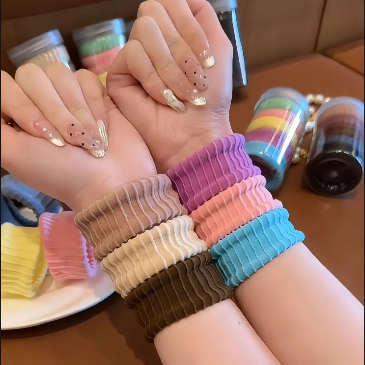 2024 Women's High Elastic Hair Ties Thick Wide Rubber Band - Image 29
