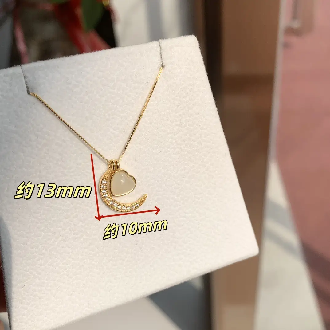 Women's Gold Jade Pendant Necklaces Set 5 Pcs — feature 3