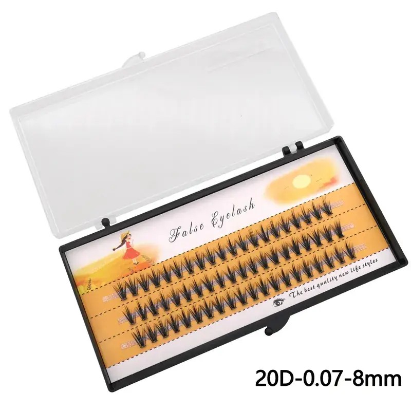 20D Cross-Border False Eyelashes 60 Clusters Hot Melt — feature 4
