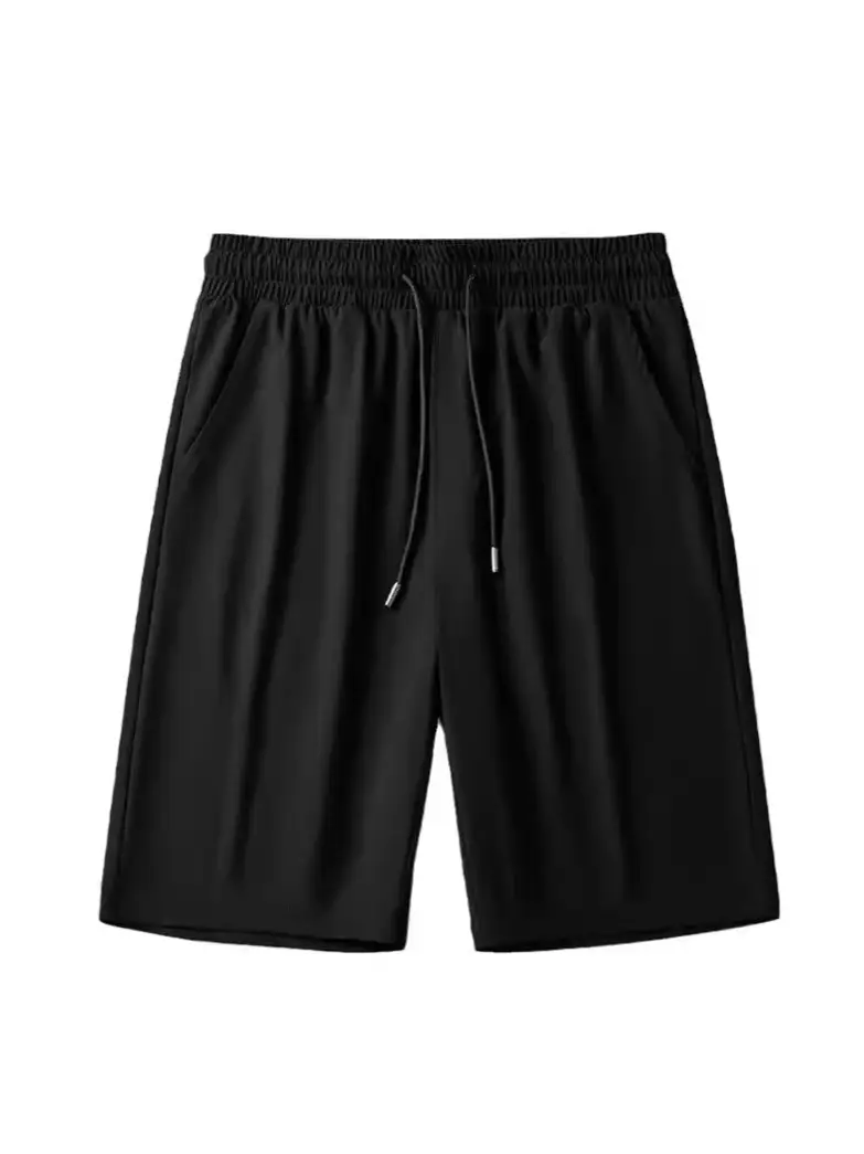 Men's Cold Five-Bullet Ice Silk Shorts Black - Image 11