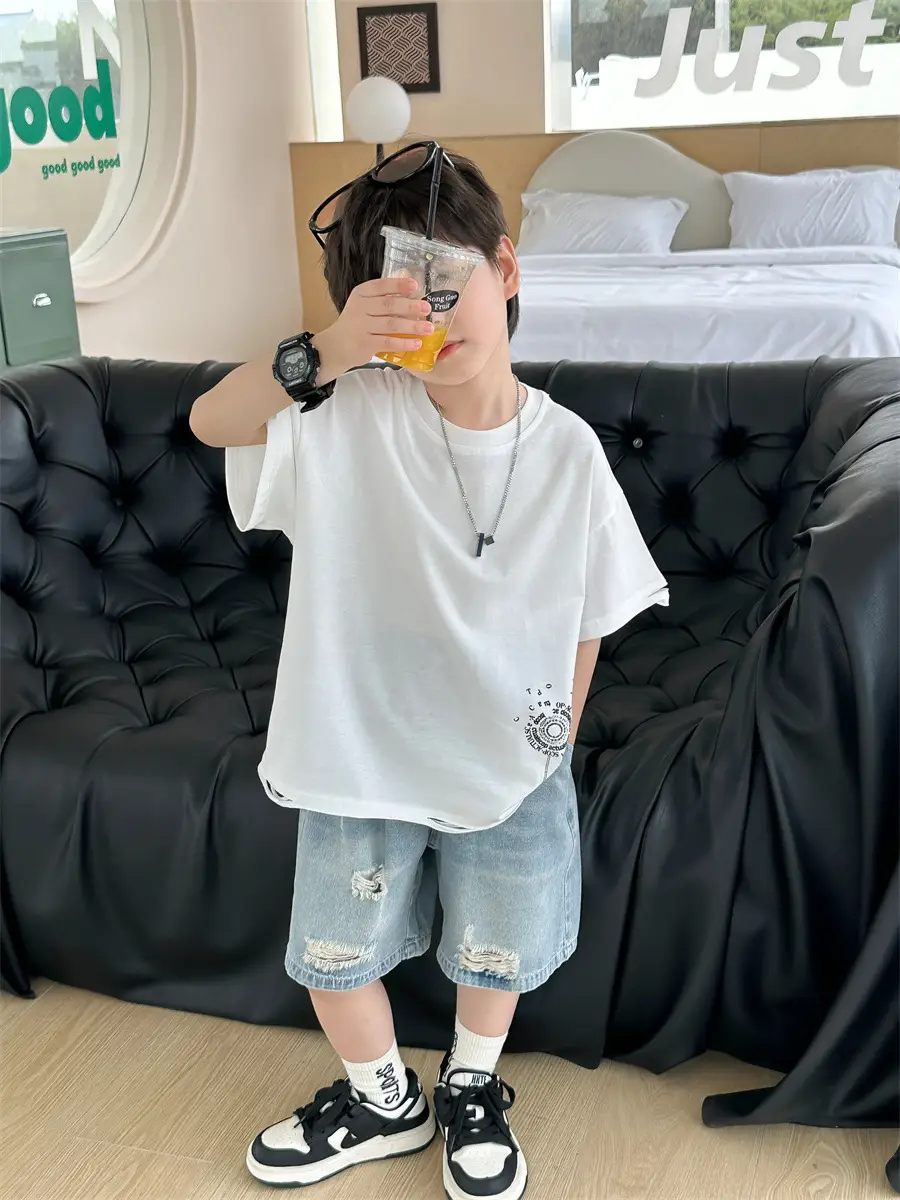 Boys White Short Sleeve T-Shirt Kids 2025 — feature 11