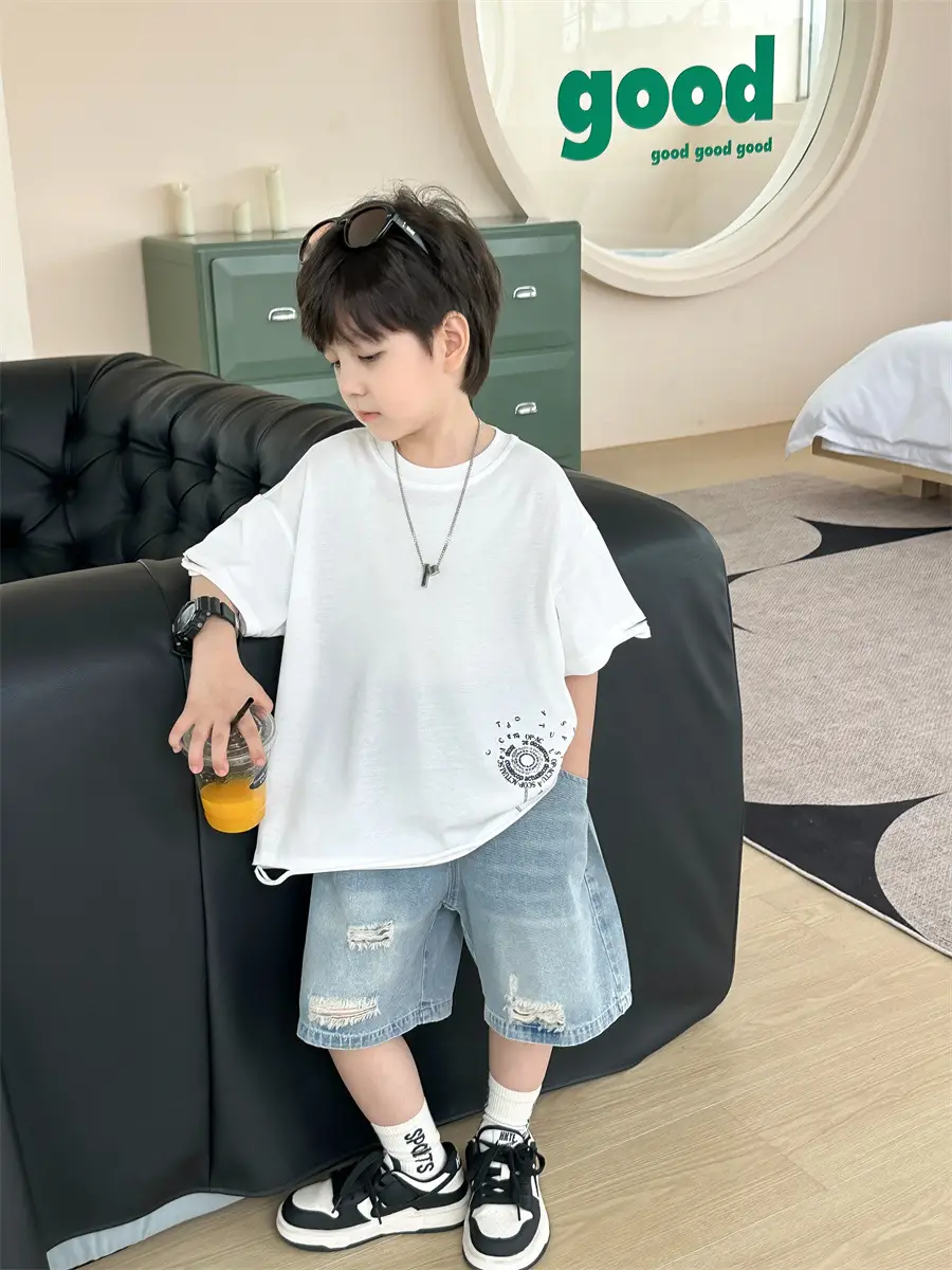 Boys White Short Sleeve T-Shirt Kids 2025 — feature 18