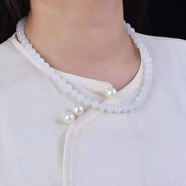 Wholesale Gold Silk Jade Women's Round Beads Necklace — feature 6