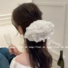 White Lace Hair Tie Scarf for Women — feature 11