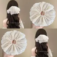 White Lace Hair Tie Scarf for Women — feature 3