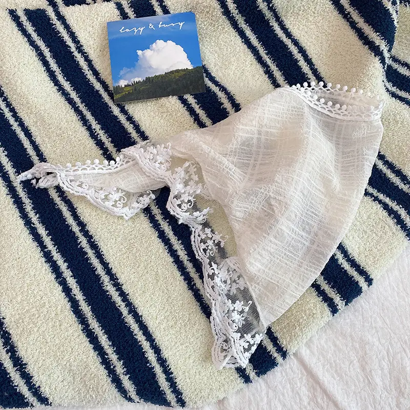 White Lace Hair Tie Scarf for Women — feature 38