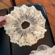 White Lace Hair Tie Scarf for Women — feature 8