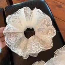 White Lace Hair Tie Scarf for Women — feature 9