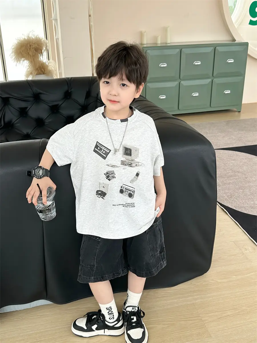 Boys Printed T-Shirt Double Collar Summer 2025 - Image 6