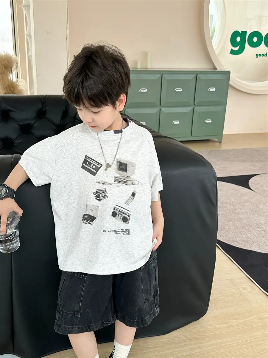 Boys Printed T-Shirt Double Collar Summer 2025 — feature 17