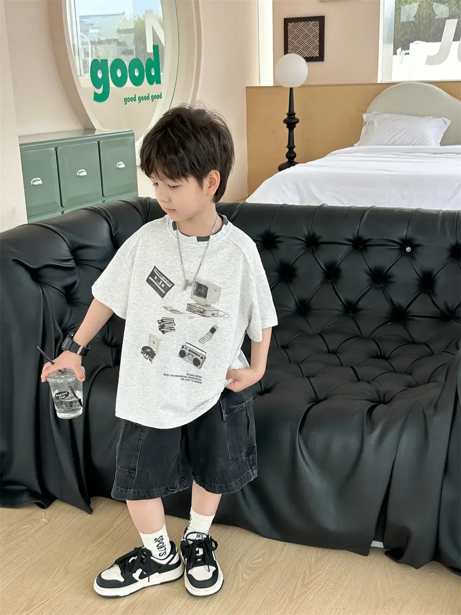 Boys Printed T-Shirt Double Collar Summer 2025 — feature 18