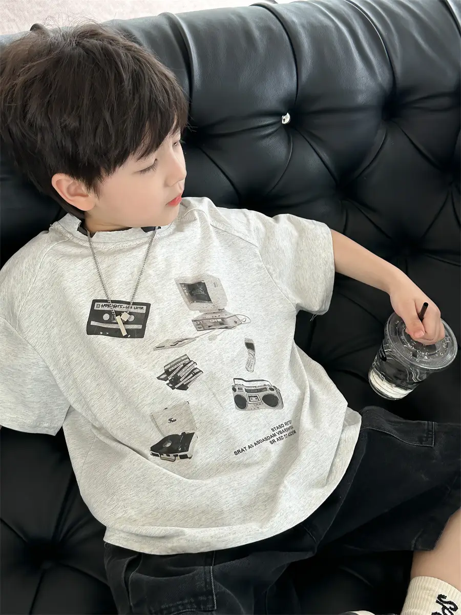 Boys Printed T-Shirt Double Collar Summer 2025 — feature 20