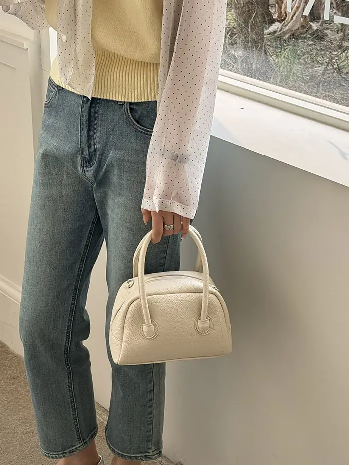 Korean Style Yellow Bowler Bag for Women — feature 10